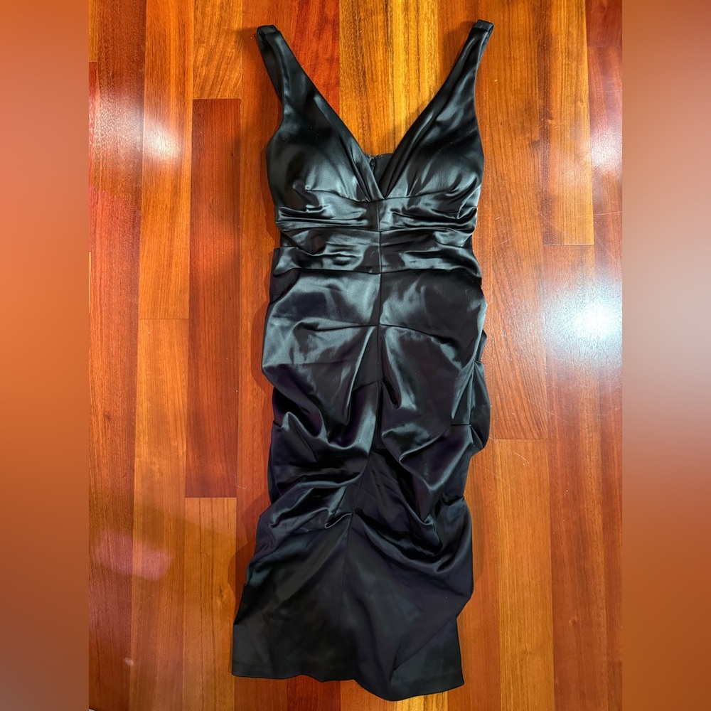 Xscape Black Ruched Dress, 6